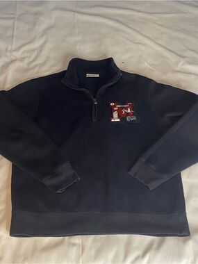 Mens Sweater by Ming Man Size M Ble W/ Collegiate Style M Logo Excellent